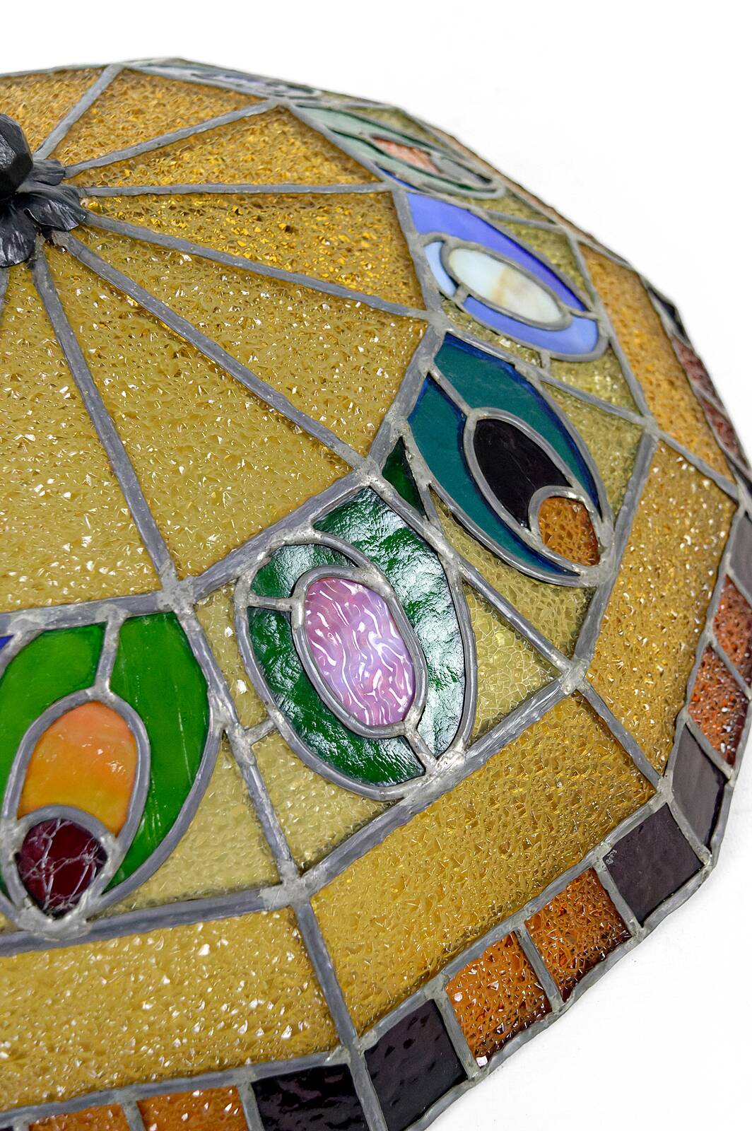 Art Deco wrought iron chandelier by Augustin Louis Calmels, France, Circa 1920