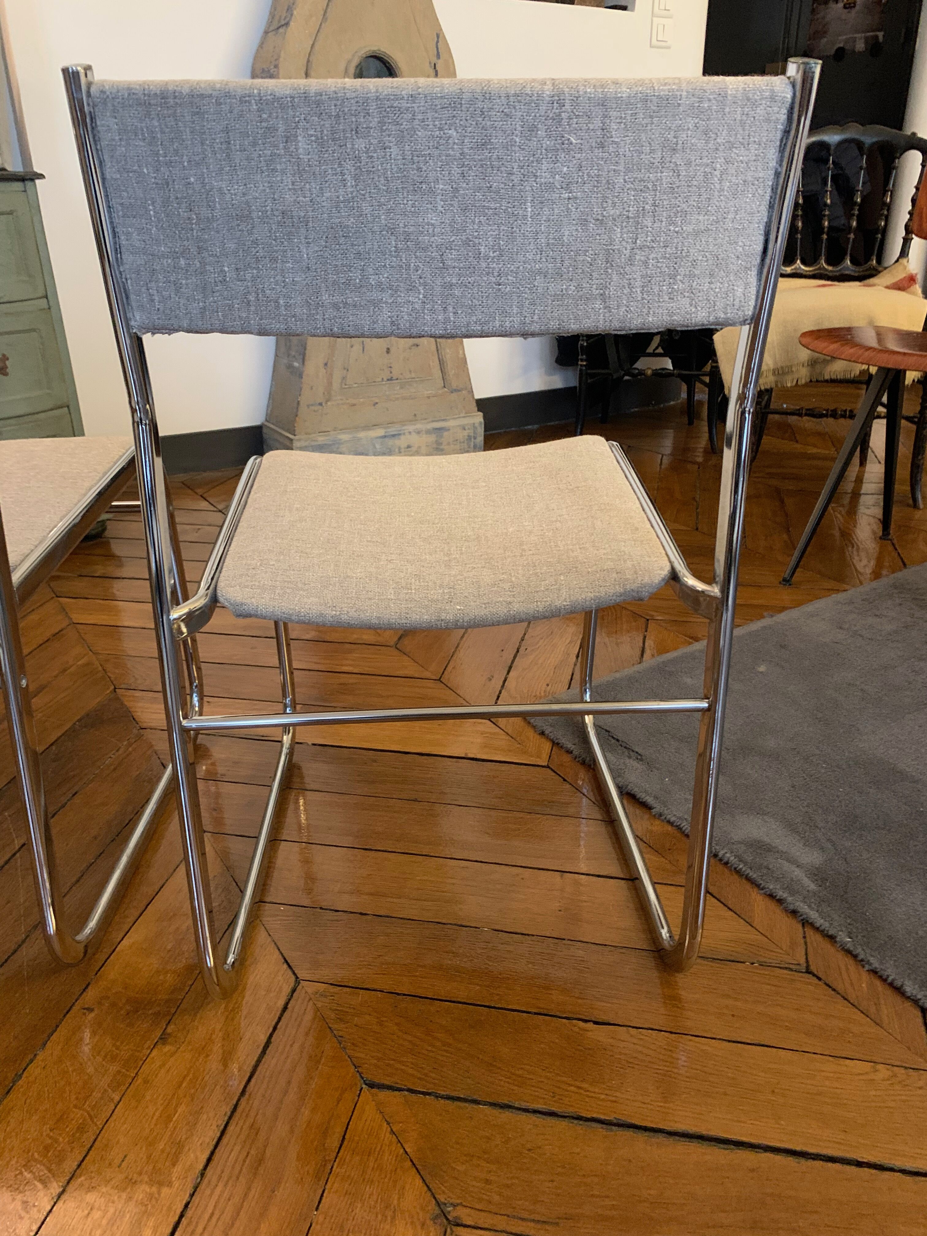 4 sled chairs design 70s, perfect condition