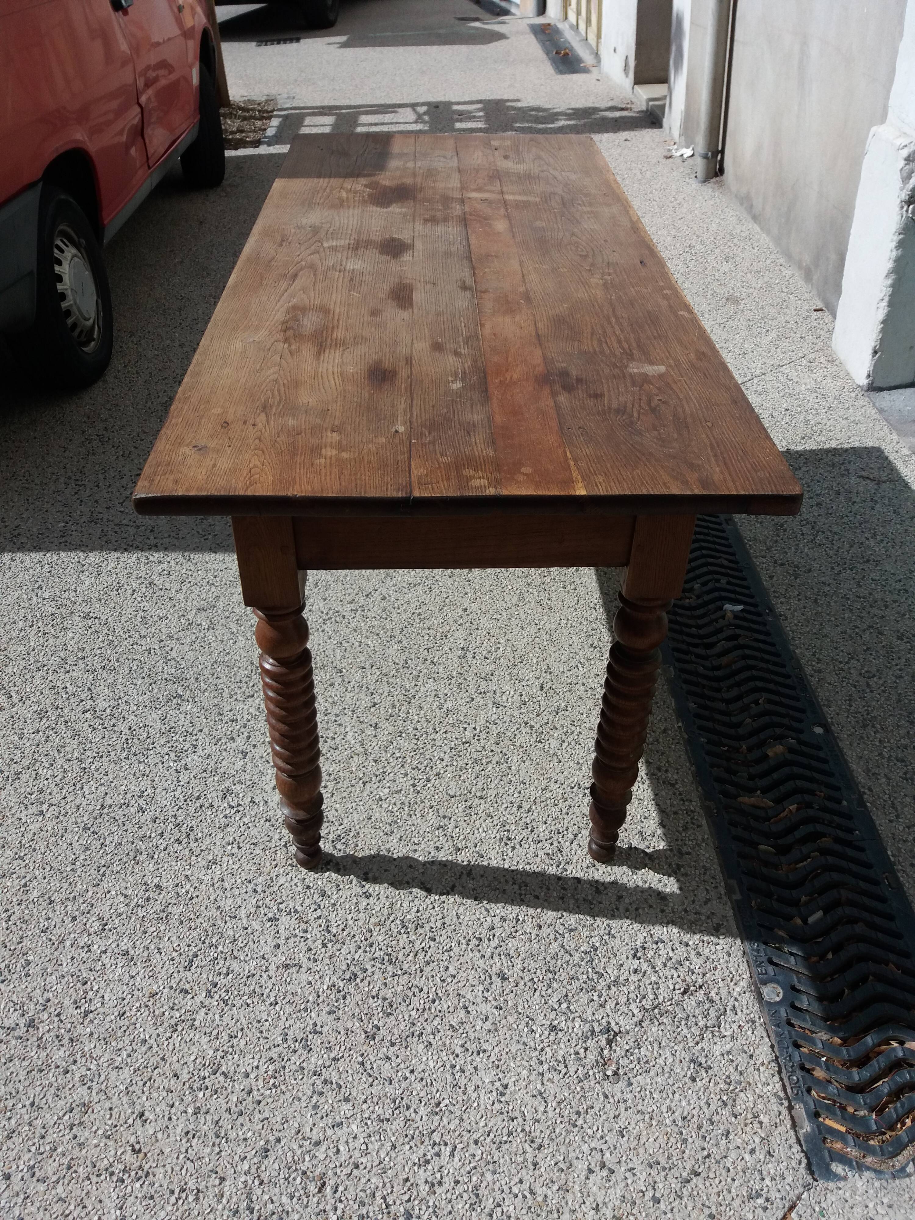 Oak table from the early 19th century