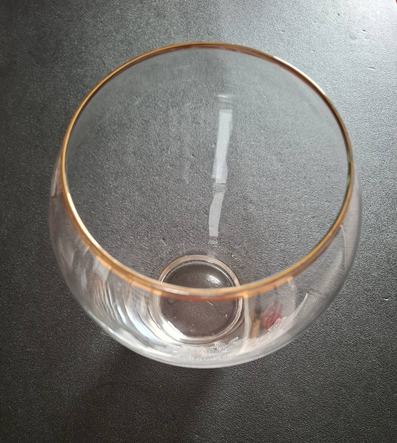 Large engraved crystal vase