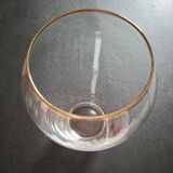 Large engraved crystal vase