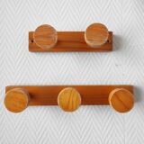 Vintage 70s pine coat hooks – Perriand Les Arcs style