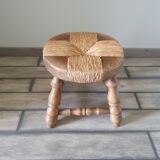Straw chair and stool