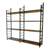 Vintage wall-mounted bookcase shelves in Rio rosewood