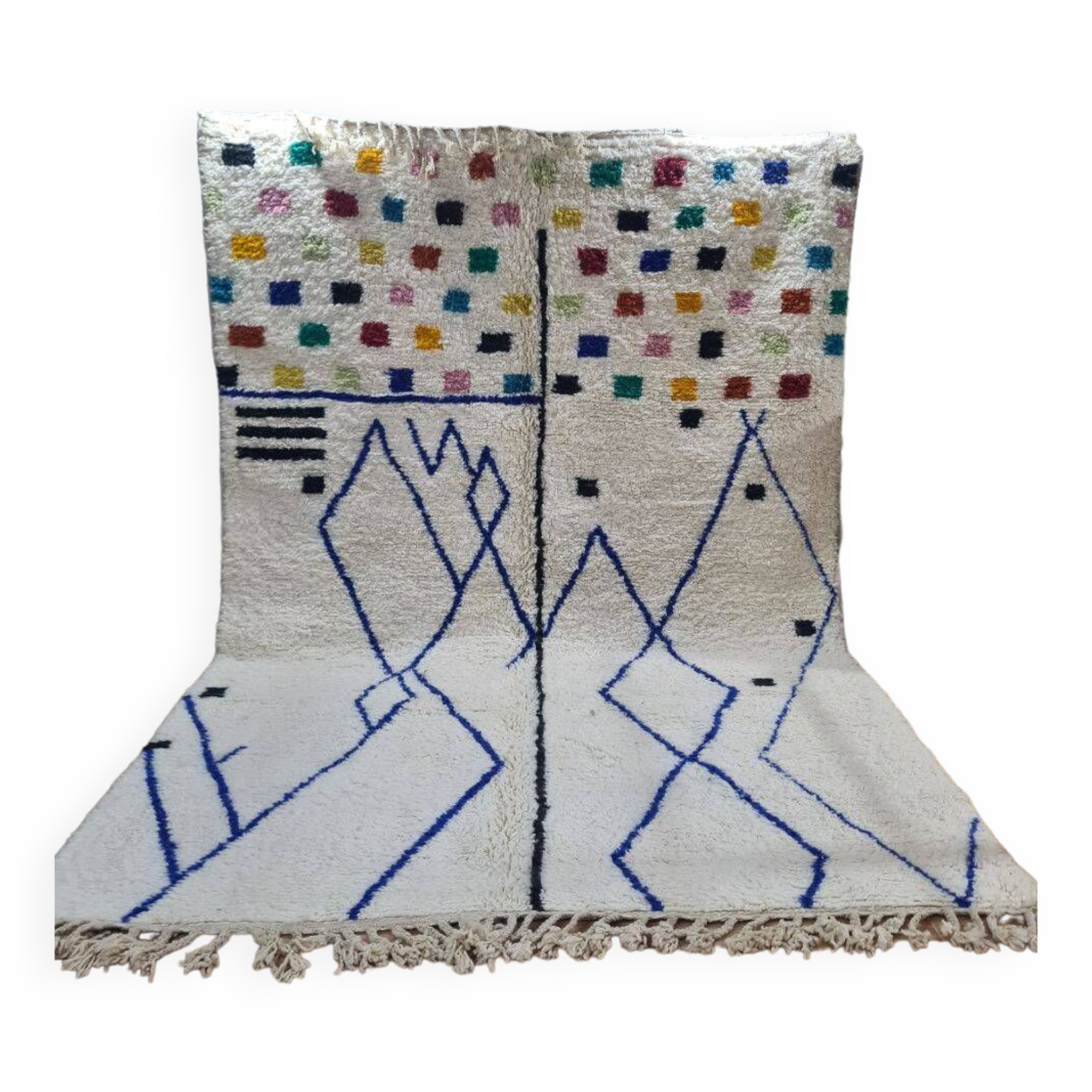 Handmade wool Berber rug 300 x 200 cm