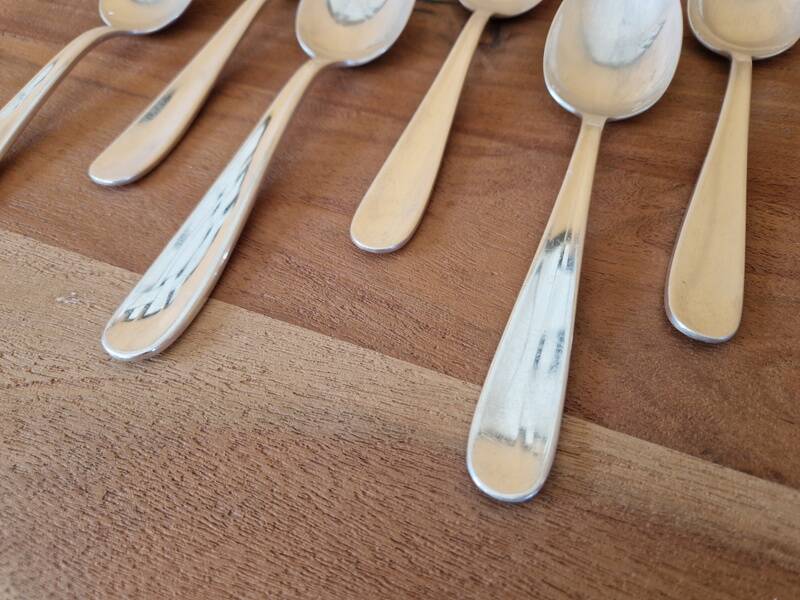6 cuillères de table Christofle modèle Dax en métal argenté