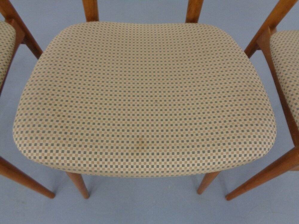 Dining Chairs in Walnut & Beech, 1960s, Set of 3