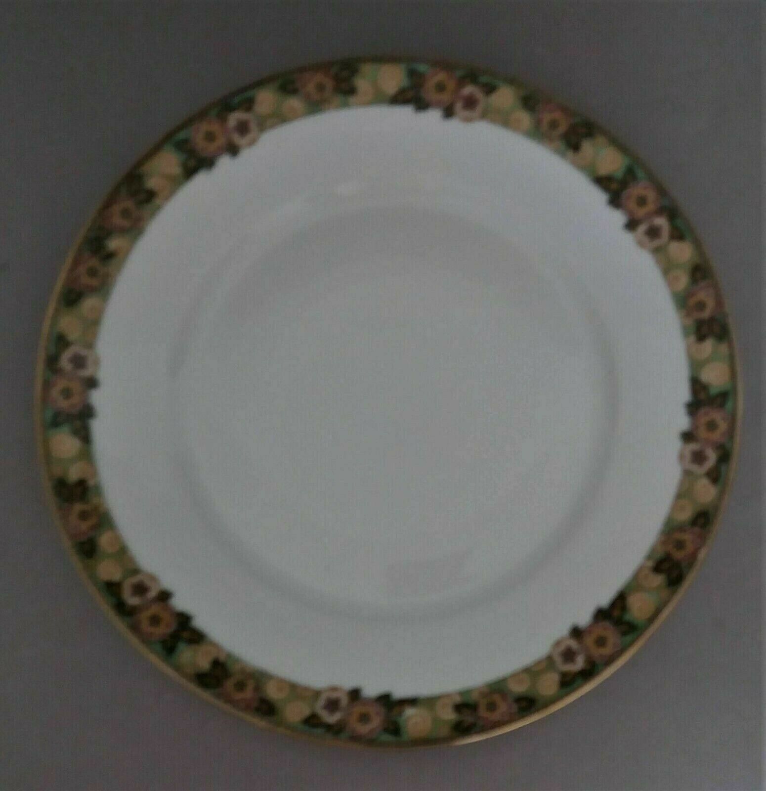 Assiettes à dessert en porcelaine Limoges F. Paulhat début XXème