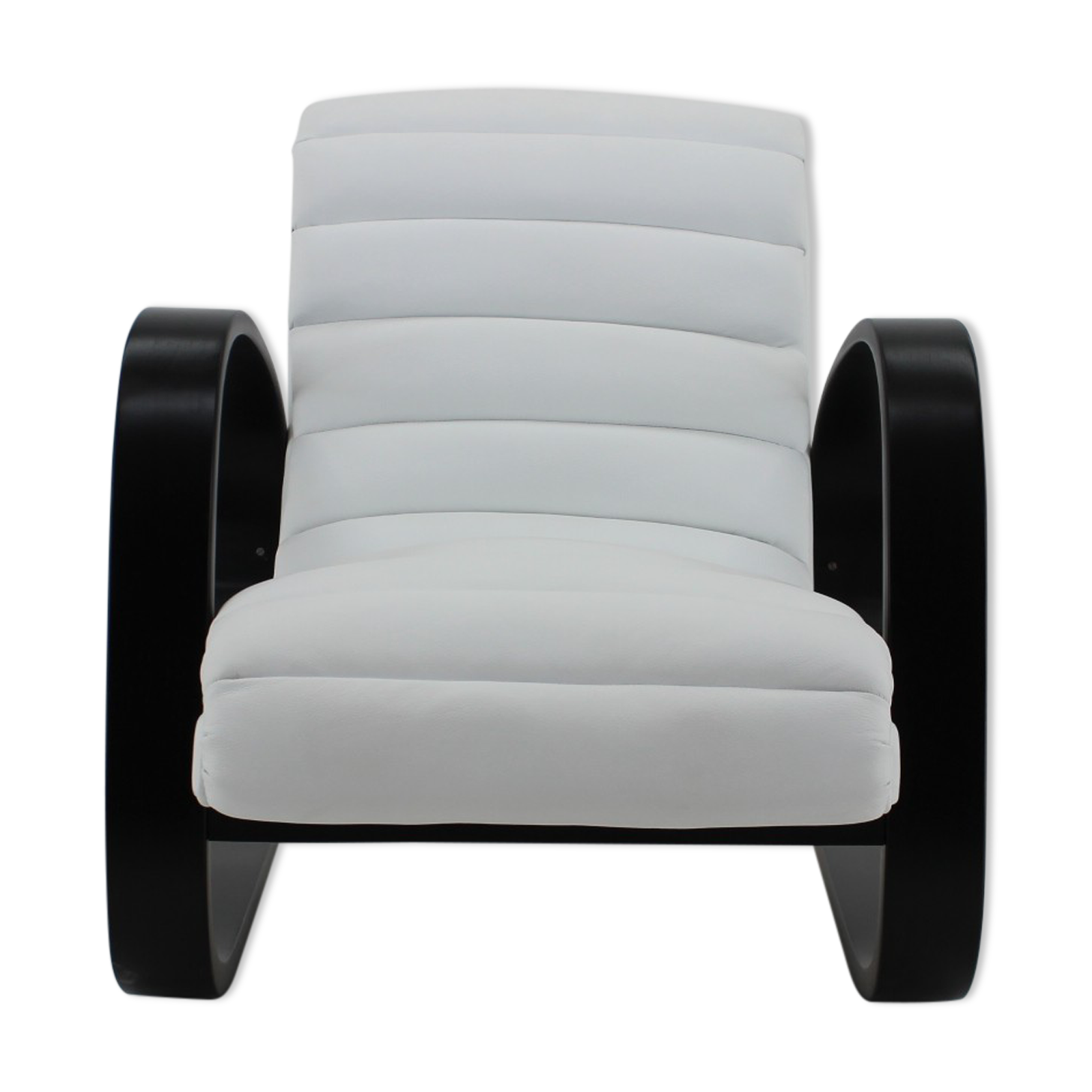 1930s Miroslav Navratil Lounge Chair in White Leather