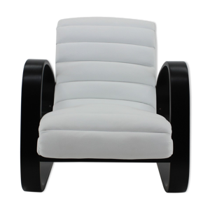 fauteuil en cuir blanc,