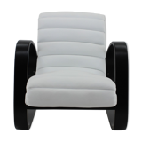 1930s Miroslav Navratil Lounge Chair in White Leather