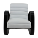 Fauteuil en cuir blanc, Miroslav Navratil, 1930s