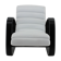 Fauteuil en cuir blanc, Miroslav Navratil, 1930s