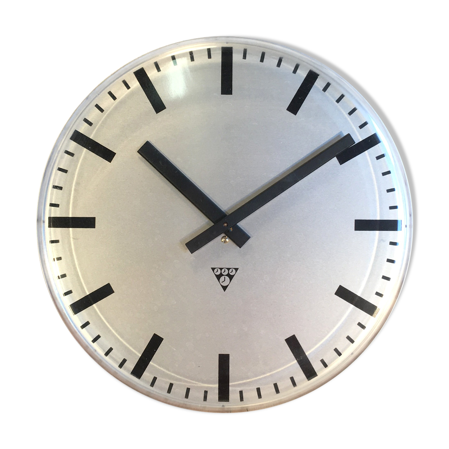 Industrial wall clock from Pragotron, 1980