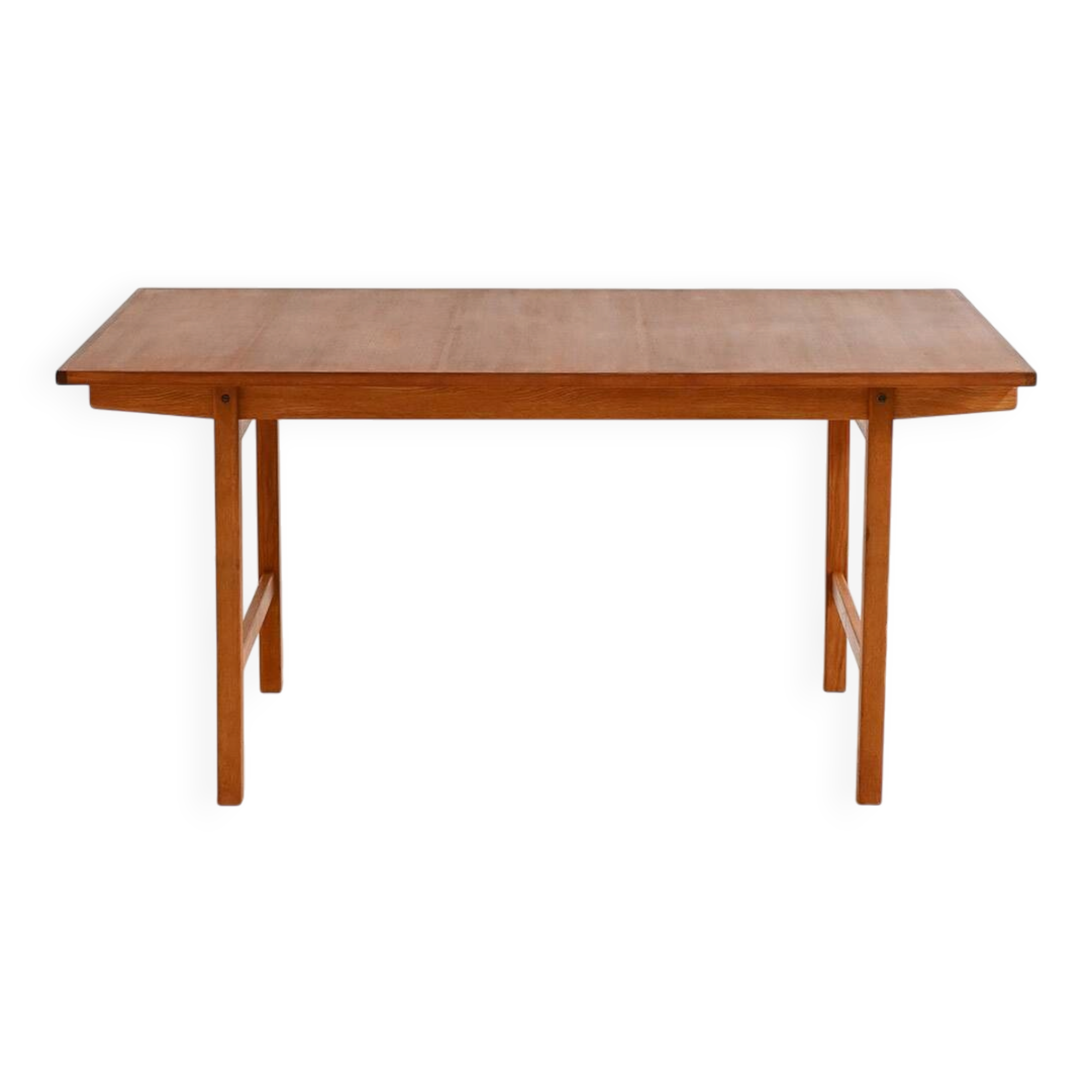 Scandinavian extendable teak and oak dining table 1960s