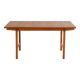 Scandinavian extendable teak and oak dining table 1960s