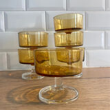 6 champagne glasses in amber glass Luminarc Cavalier