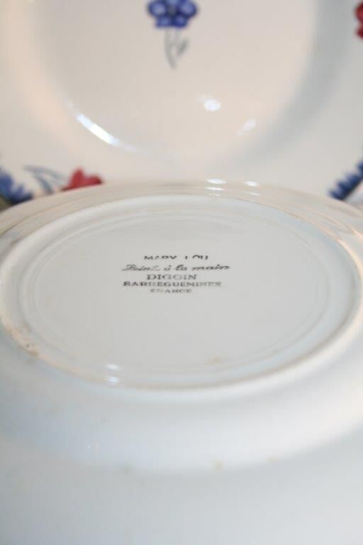 8 plates Mary Lou Digoin Sarreguemines ø 18 cm