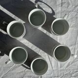 Set of 6 small espresso cups Germer Porcelain, made in Brazil.