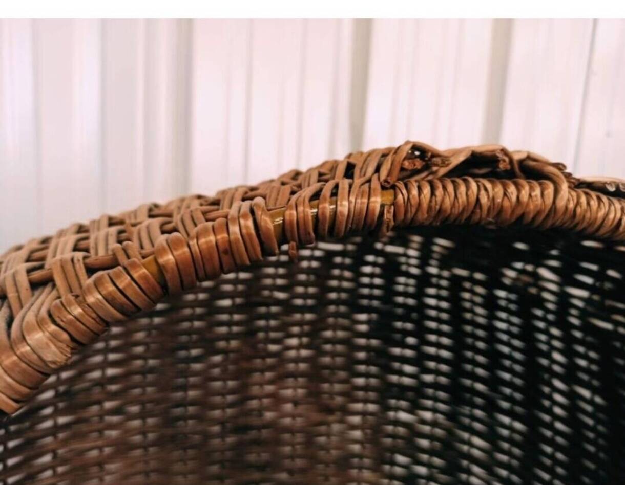 Fauteuil de plage ancien rotin cabine de plage | Selency