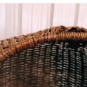 Cabine de plage osier rotin vintage fauteuil Emmanuelle
