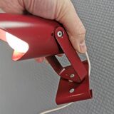 Small delicious wall lamp in Bordeaux red color from the 1980s