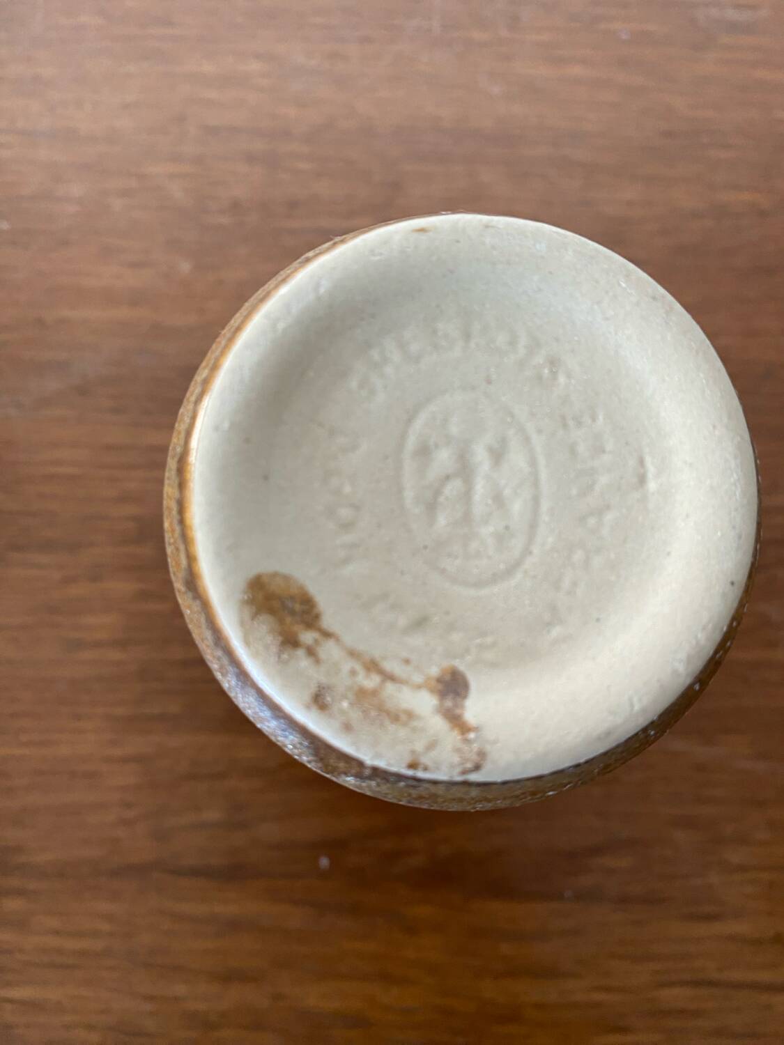 Antique Bottle Service + 6 Stoneware Goblets DIGOIN France Vintage