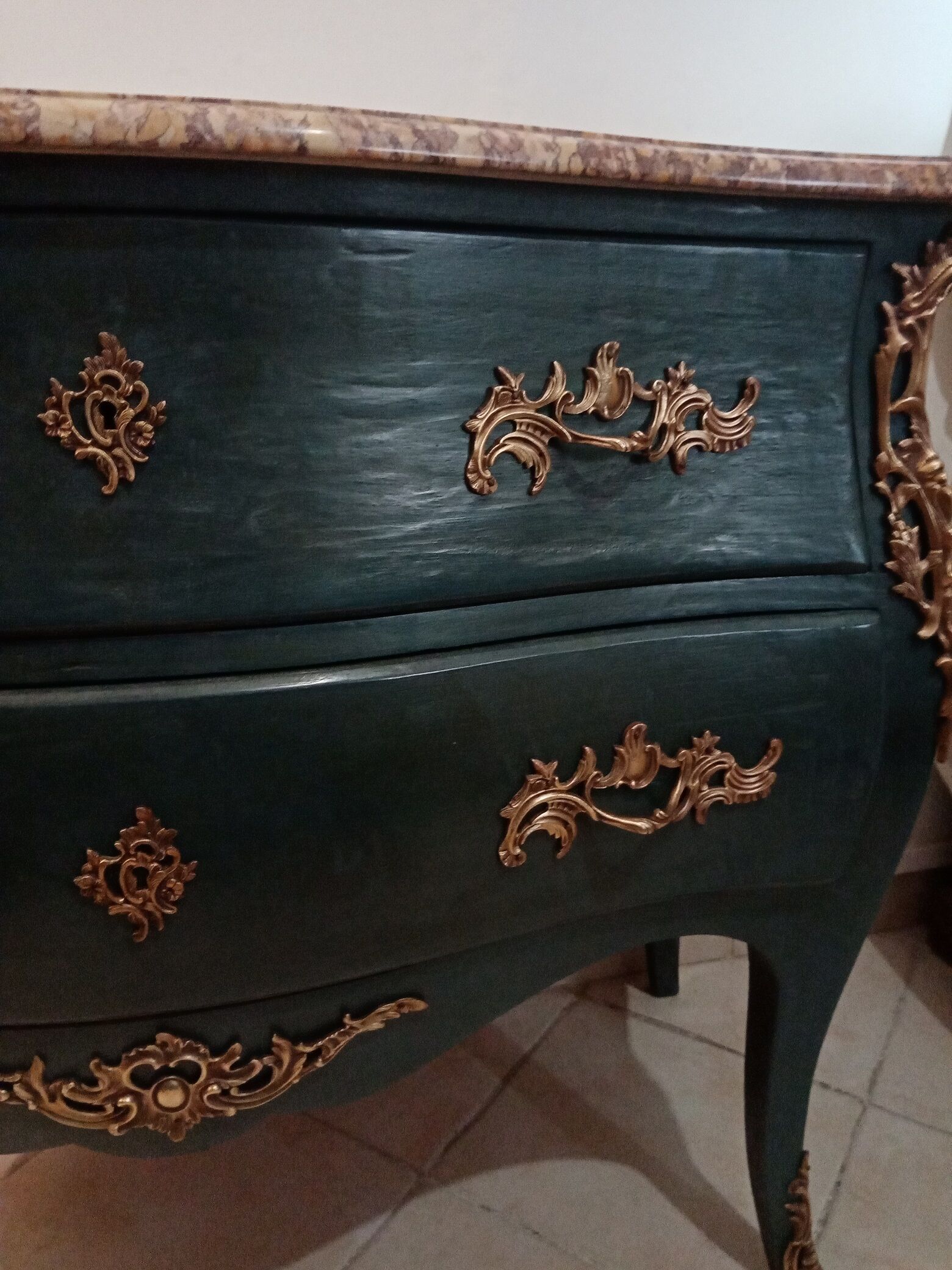 Louis XV curved dresser 2 drawers