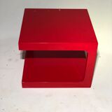 Coffee / side table lacquered red - vintage - 1970