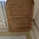 mirror carved wooden semi-circle frame 60x70cm