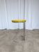 Vintage Yellow Bar Table: Chrome Bauhaus Style, 1970s High Coffee Table