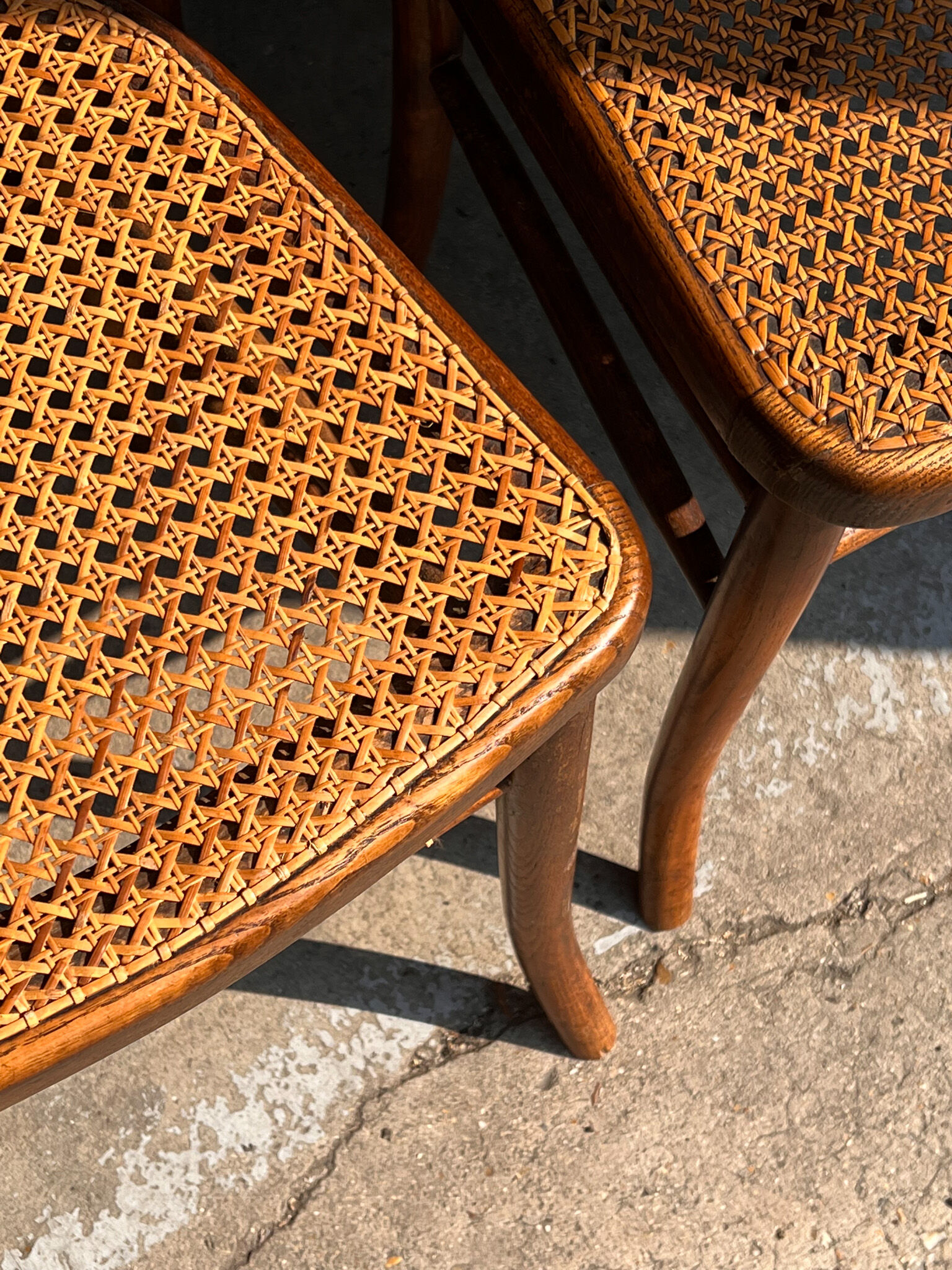 6 chairs bistro old cannage