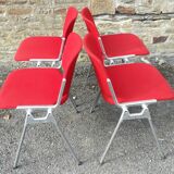 Set of 4 DSC 106 chairs by Giancarlo Piretti for Castelli