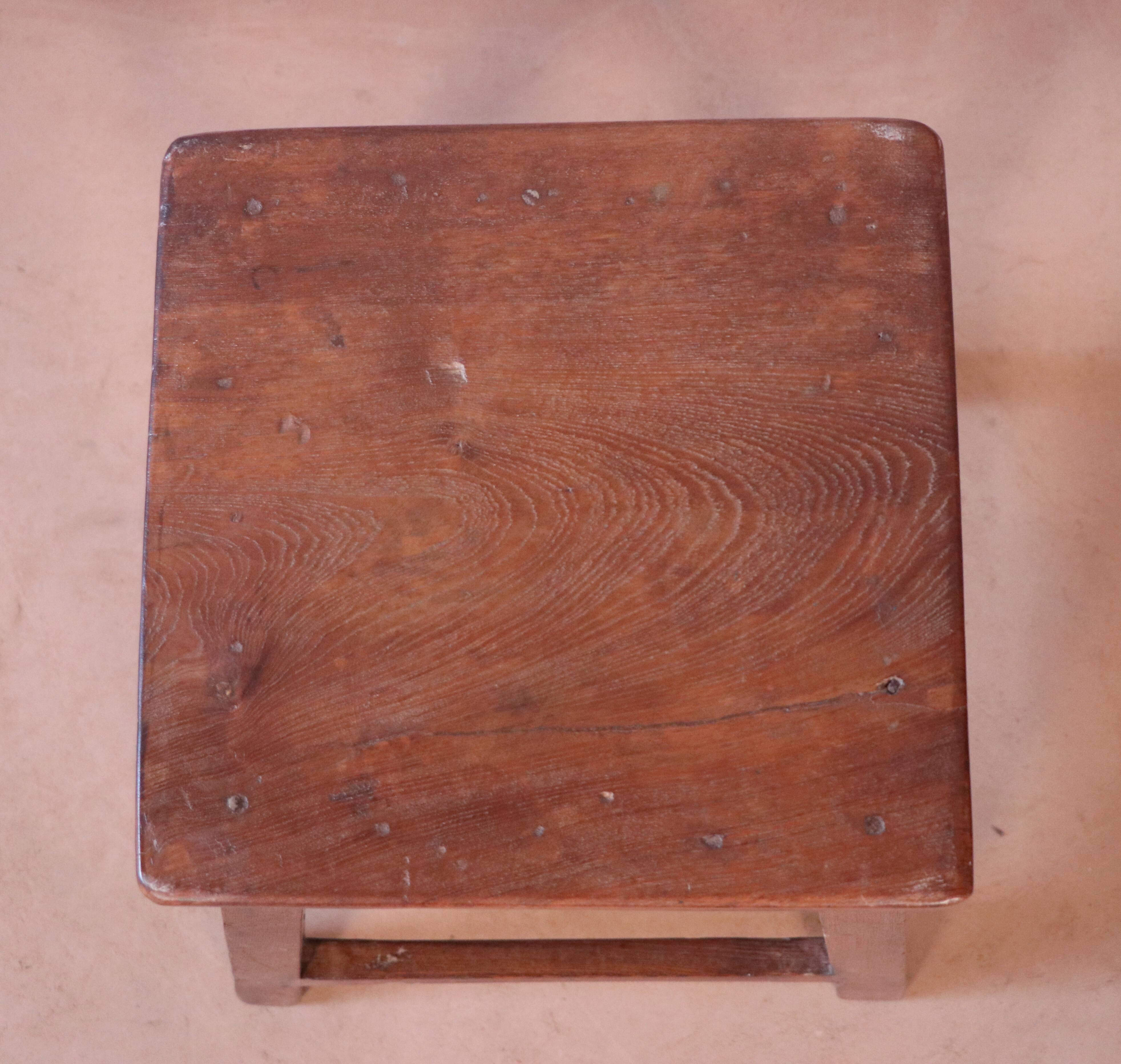 Old Burmese teak workshop stool