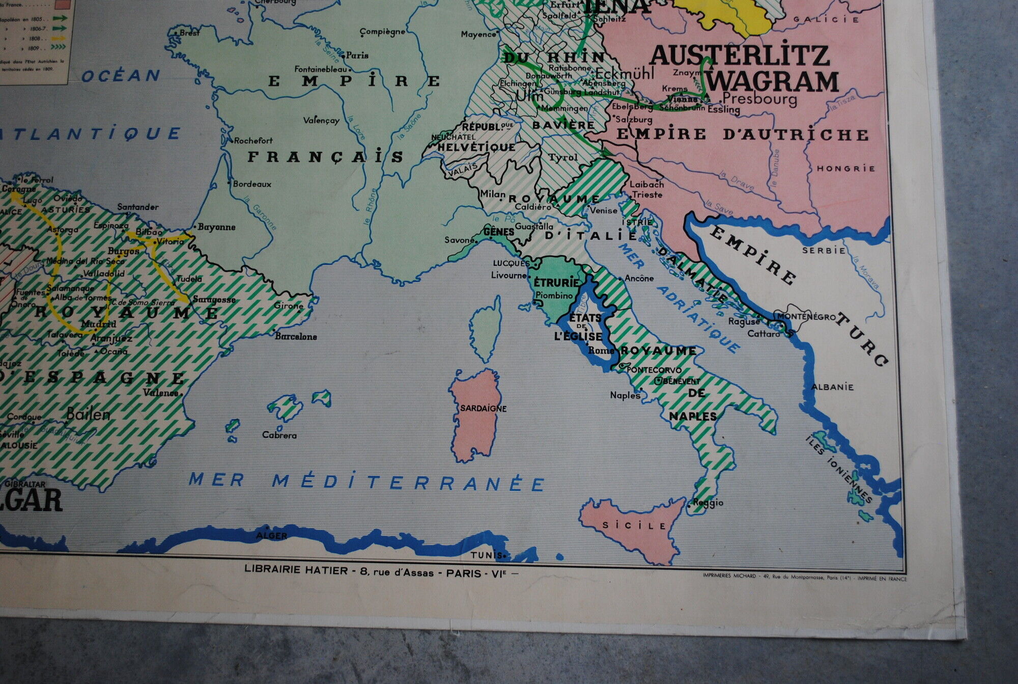 Vintage Europe school map