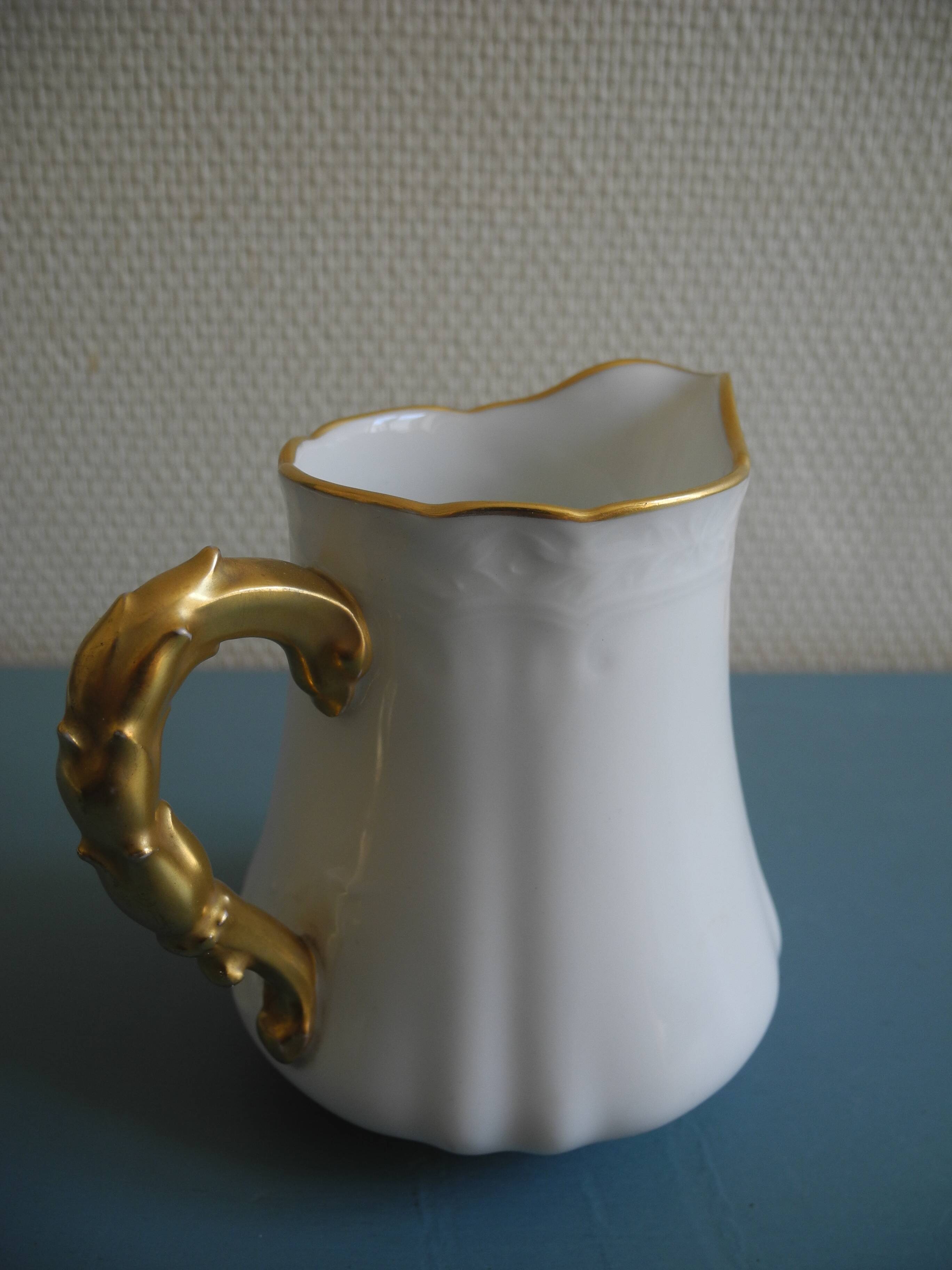 old porcelain creamer milk jug Limoges old porcelain creamer milk jug