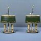 Pair of "Bouillotte" Lamps in Brass, Empire Style – Early 20th Century