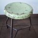 Tabouret tripode vintage, style industriel bois et métal