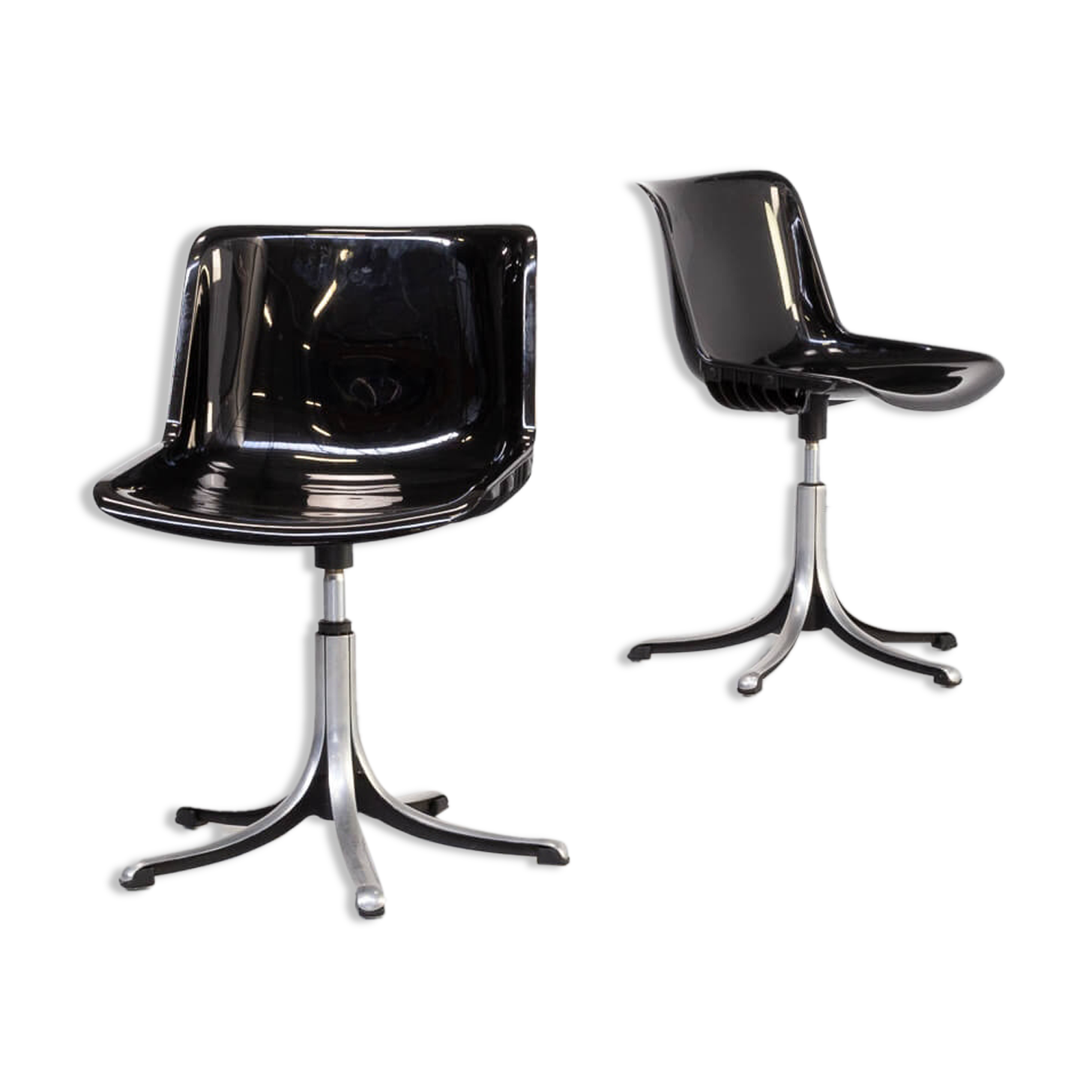 Chaise de bureau Osvaldo Borsani 'modus' des années 70 pour Tecno