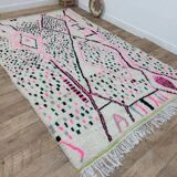 Handmade wool Berber rug 300x190 cm