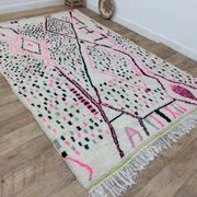 Handmade wool Berber rug 300x190 cm