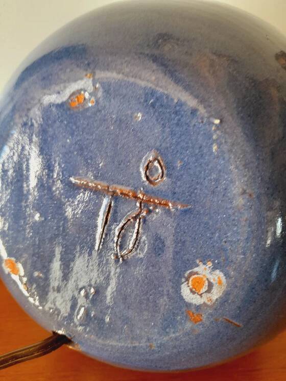 Ceramic lamp signed 1960