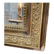 Miroir de cheminée - bois vernis et stuc doré à décor de palmettes
