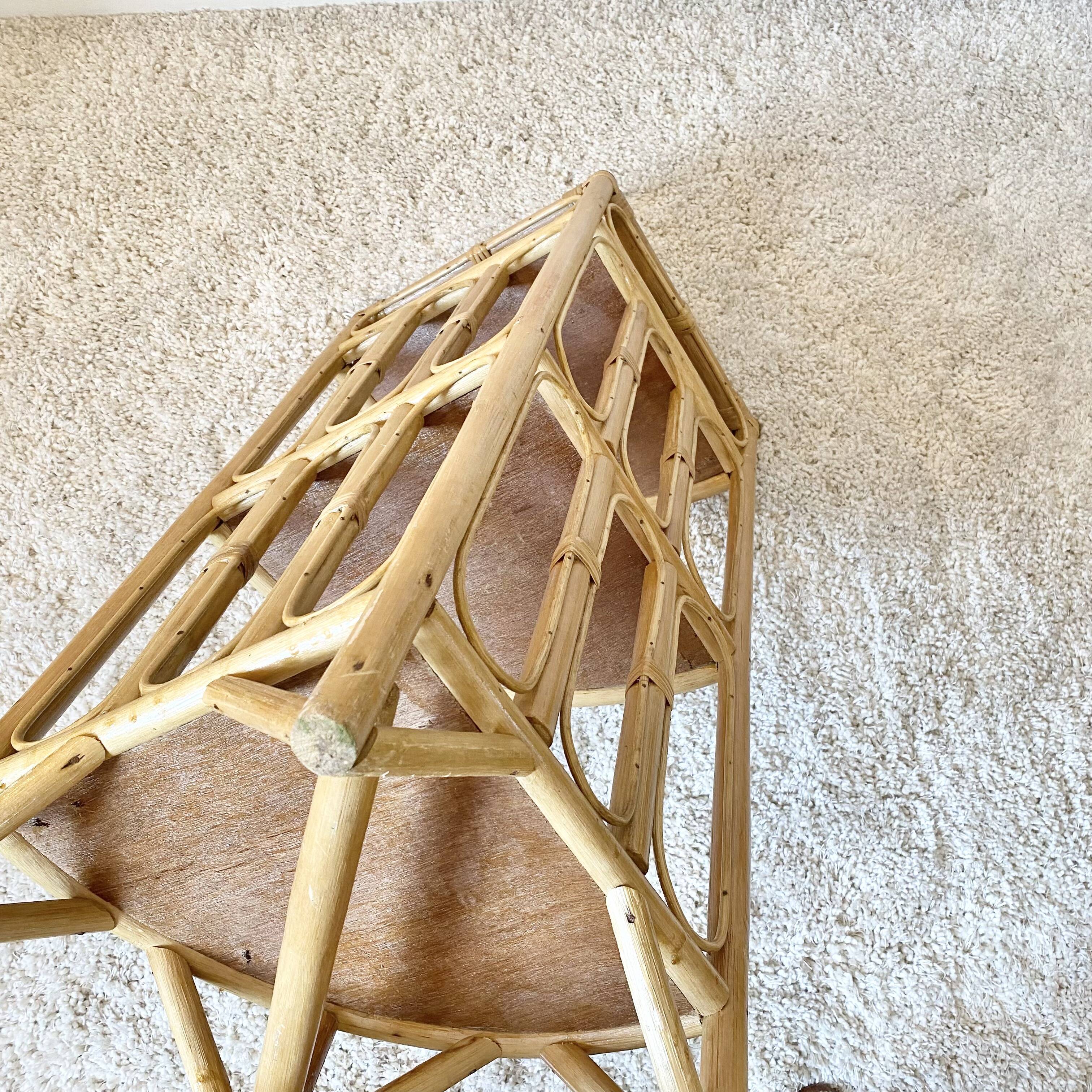 Vintage rattan shelf