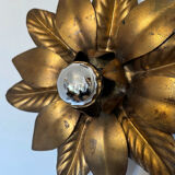 Golden flower wall light from the 70s