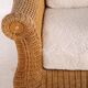 Pair of woven wicker armchairs