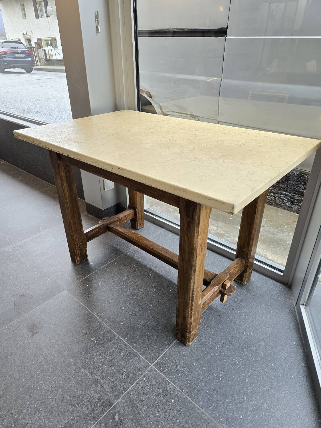 Small farm table with granite top