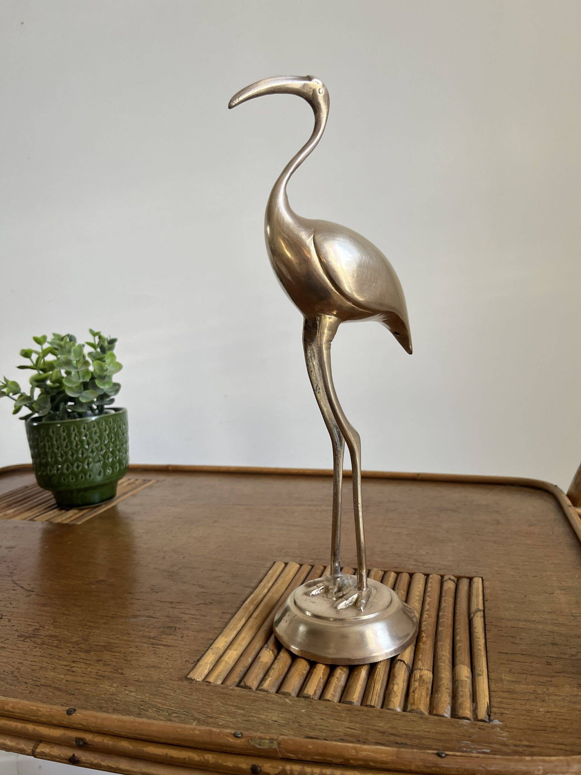 Vintage solid brass ibis