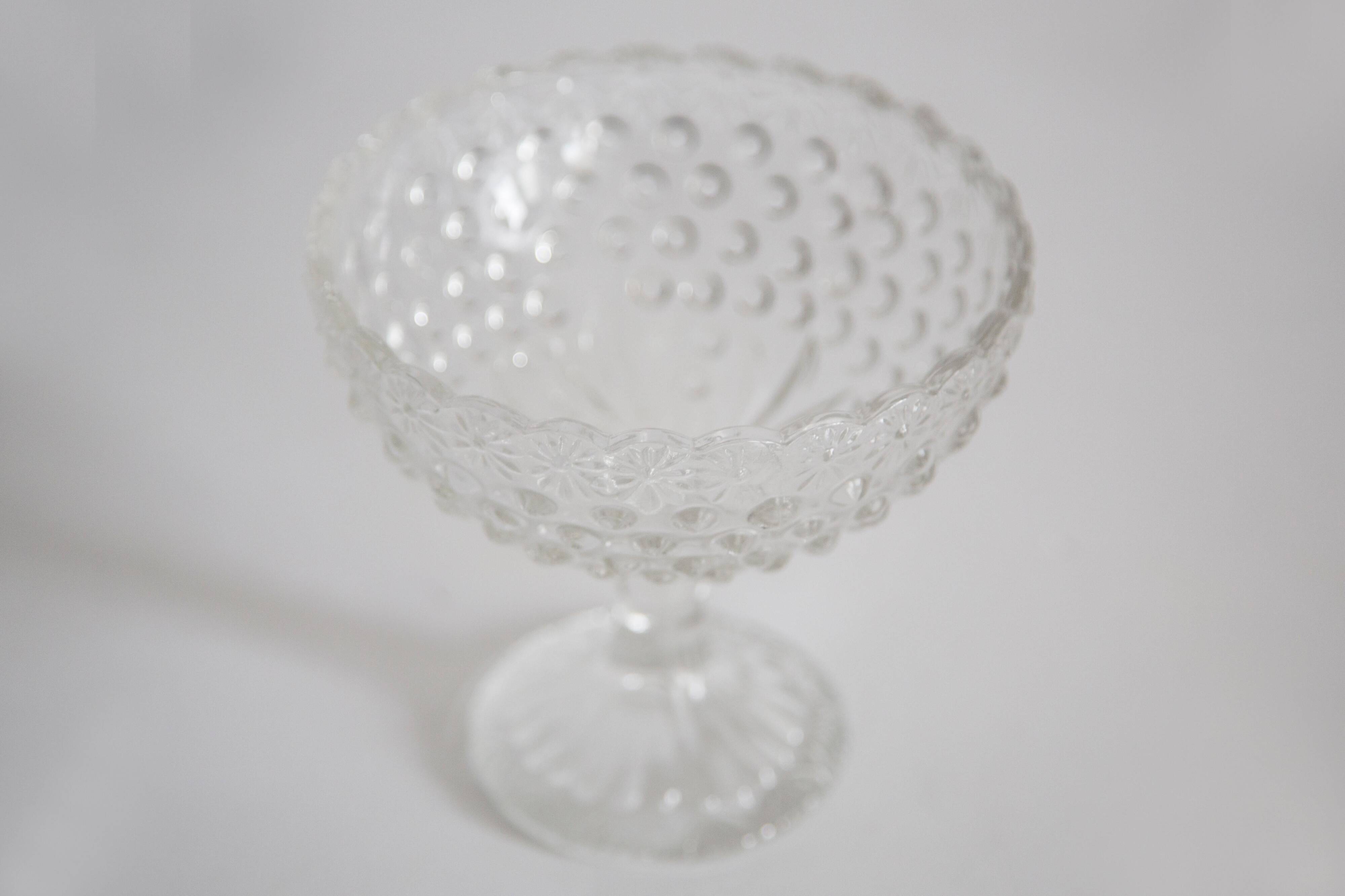 Vintage glass sugar or fruit bowl, Italy, 1960s