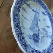 Decorative wall plate in Delft Blue